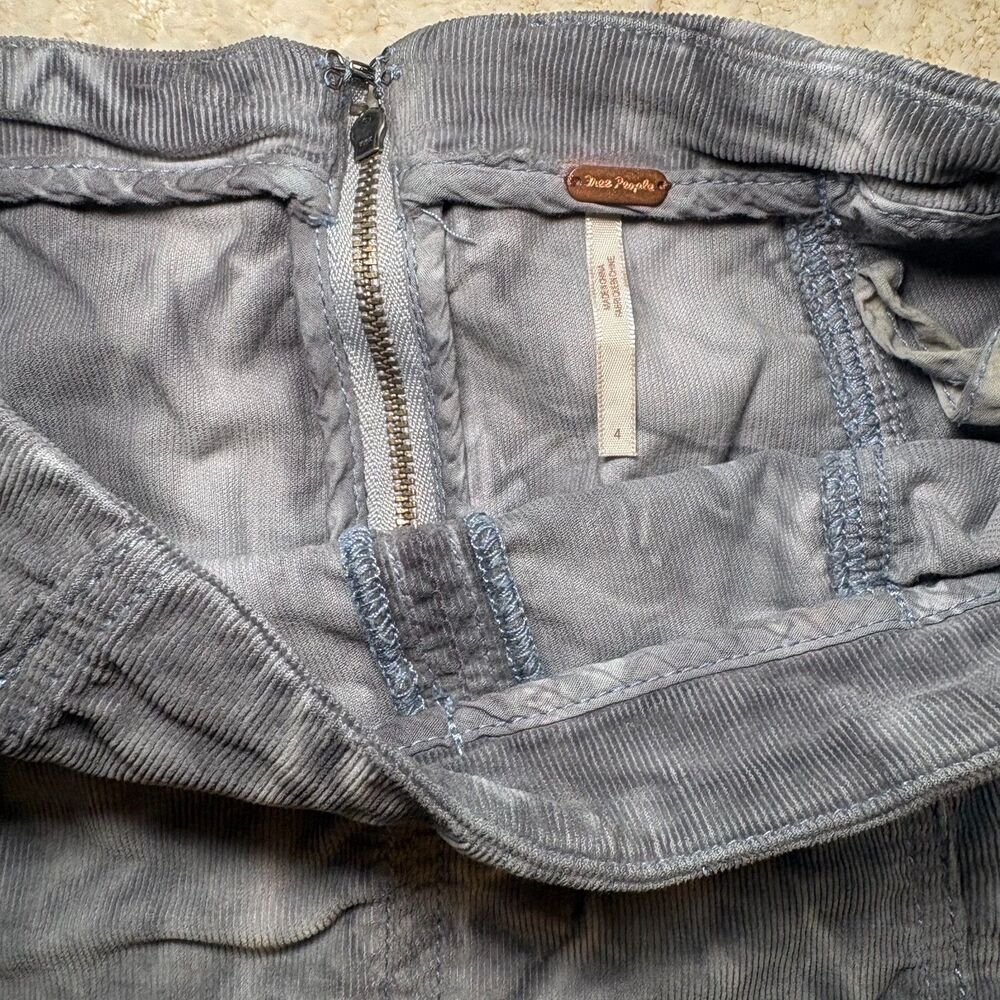 Free People Modern Femme Corduroy Mini Skirt - Charcoal Grey - Size 4 - Picture 7 of 8